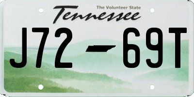 TN license plate J7269T