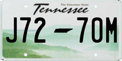TN license plate J7270M