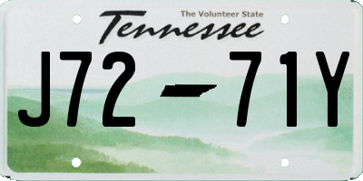 TN license plate J7271Y