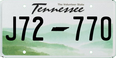 TN license plate J7277O