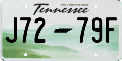TN license plate J7279F