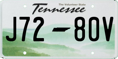 TN license plate J7280V