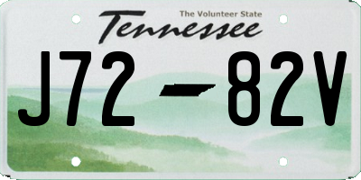 TN license plate J7282V