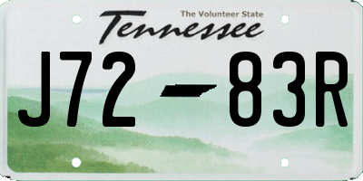 TN license plate J7283R