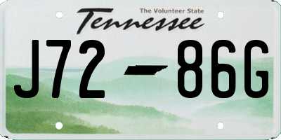 TN license plate J7286G