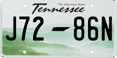 TN license plate J7286N