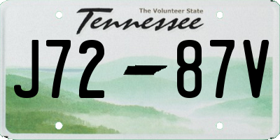 TN license plate J7287V
