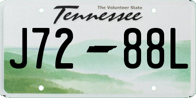 TN license plate J7288L