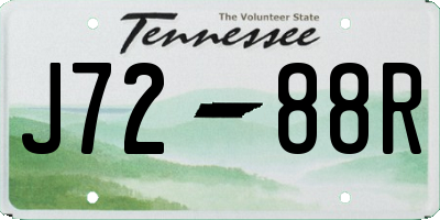 TN license plate J7288R