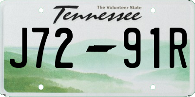 TN license plate J7291R