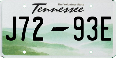 TN license plate J7293E