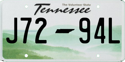 TN license plate J7294L