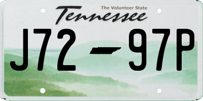 TN license plate J7297P