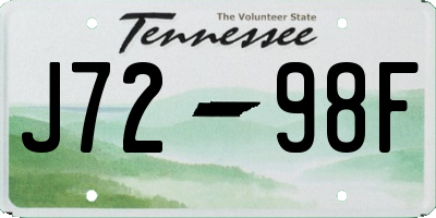 TN license plate J7298F