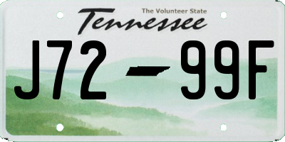 TN license plate J7299F