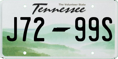TN license plate J7299S