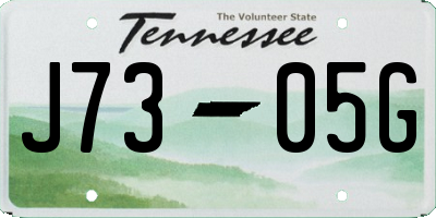 TN license plate J7305G