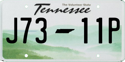 TN license plate J7311P