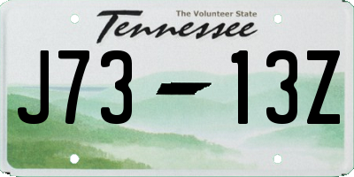 TN license plate J7313Z