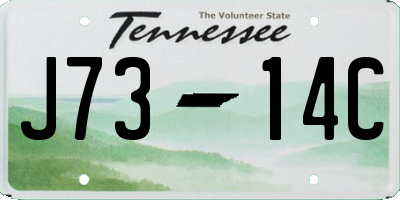 TN license plate J7314C