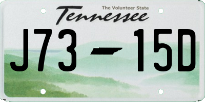 TN license plate J7315D