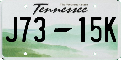 TN license plate J7315K