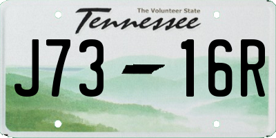 TN license plate J7316R