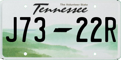 TN license plate J7322R