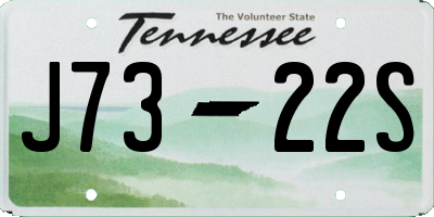 TN license plate J7322S