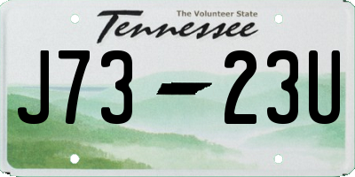 TN license plate J7323U