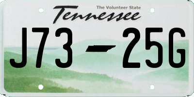 TN license plate J7325G