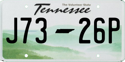 TN license plate J7326P