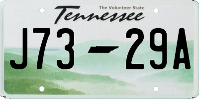 TN license plate J7329A