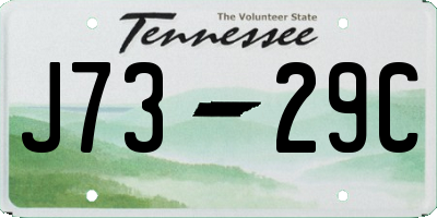 TN license plate J7329C
