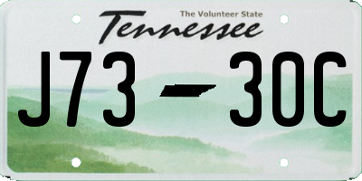 TN license plate J7330C