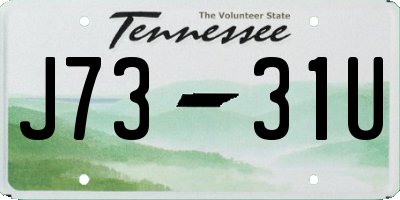 TN license plate J7331U