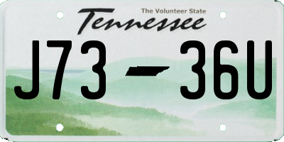 TN license plate J7336U