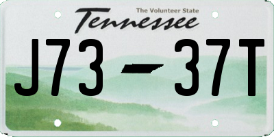 TN license plate J7337T