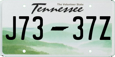 TN license plate J7337Z