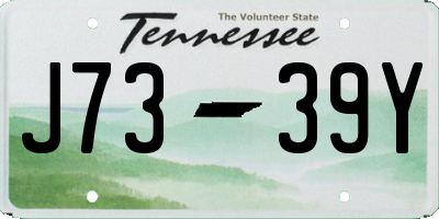TN license plate J7339Y