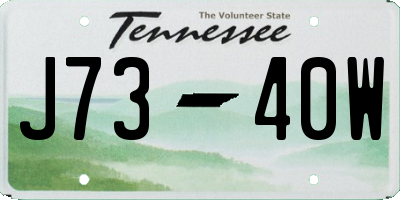TN license plate J7340W
