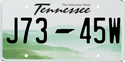 TN license plate J7345W
