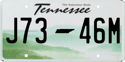 TN license plate J7346M