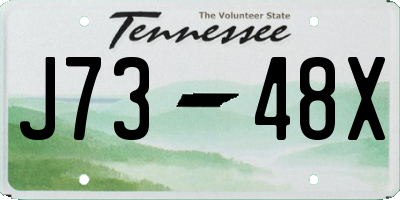TN license plate J7348X