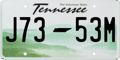 TN license plate J7353M