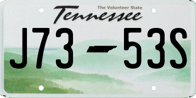 TN license plate J7353S