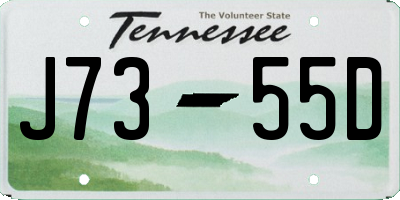 TN license plate J7355D