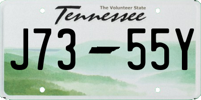 TN license plate J7355Y