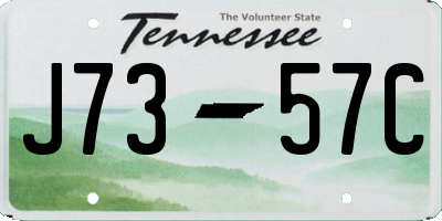 TN license plate J7357C