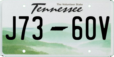 TN license plate J7360V